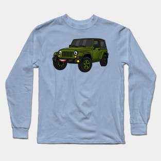 Adventure car cartoon illustration Long Sleeve T-Shirt